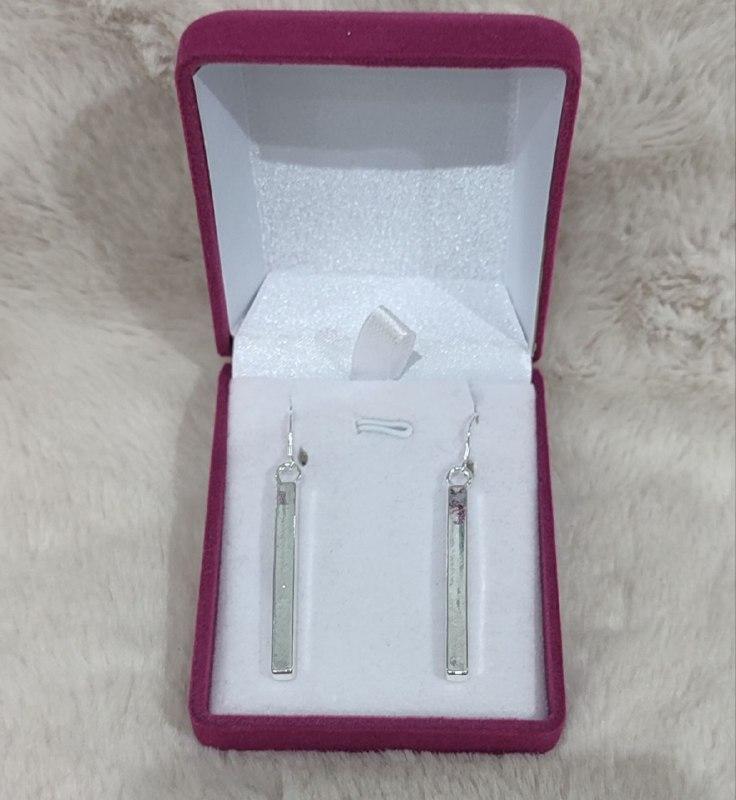 Оригінальні жіночі сережки "Срібні злитки" - солідний подарунок у коробочці для дівчини