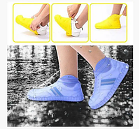 Водонепроникні багаторазові непромокальні бахіли для взуття, Силіконові чохли захист для взуття від дощу