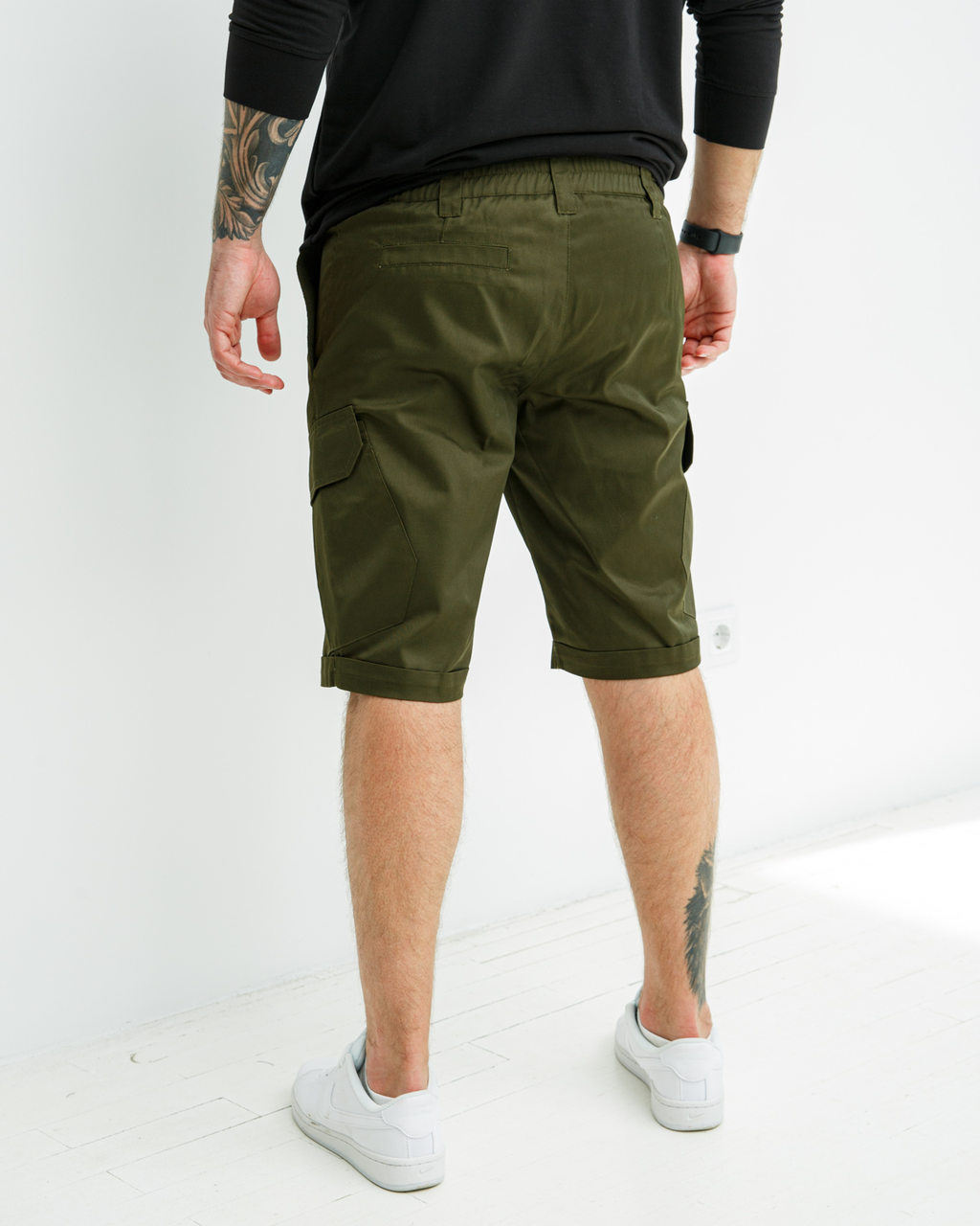 Мужские шорты карго с карманами удобные свободные широкие шорты на ...