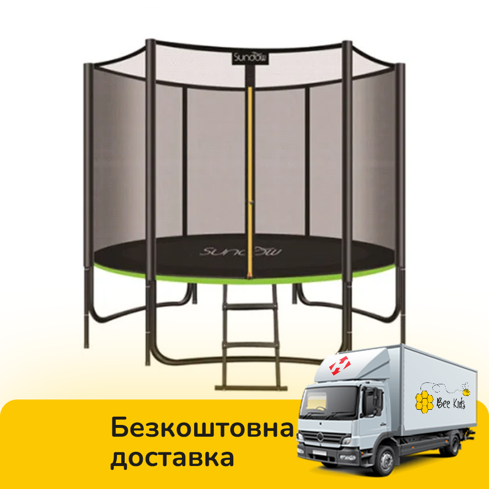 Дитячий каркасний батут із захисною сіткою (діаметр 183 см) MS 2920-1, фото 1