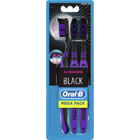 Зубна щітка Oral-B Всебічна чистка Black 40 Medium 3 шт (3014260101381\/3014260101503)