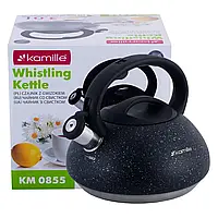 Чайник со свистком Kamille KM-0855 black 3,0 л bs