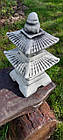 Садова фігура чорно-сіра Погода, скульптура Японський ліхтарик для декору саду, ручної роботи 40 см, фото 3