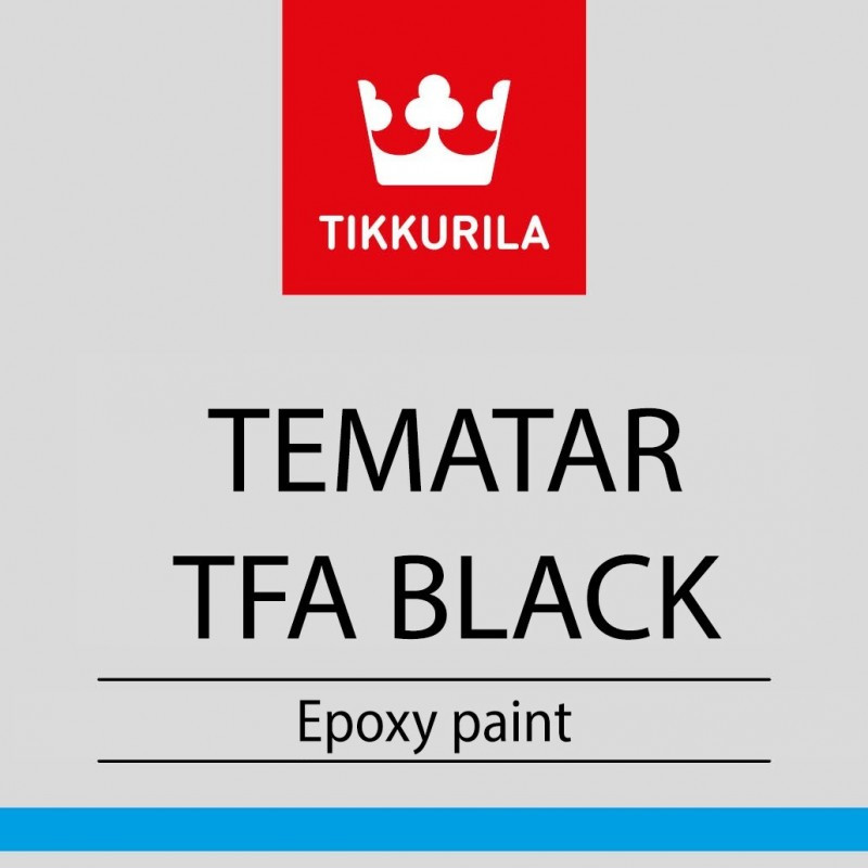 Tikkurila Tematar TFA Black - двокомпонентна епоксидна фарба з високою хімічною стійкістю, 16 л