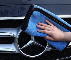 Двосторонній рушник із мікрофібри для миття, сушіння та полірування автомобіля розмір 30*30