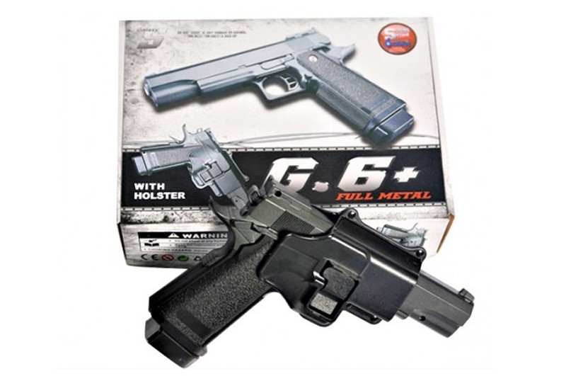 Пістолет дитячий металевий іграшковий Galaxy Colt M1911 Hi-Capa G.6+