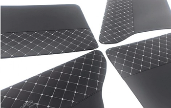 Карти дверей ВАЗ 2101, 2102, 2103, 2104, 2105, 2106, 2107 "ромб" сіра строчка, 4 шт./1 уп комплект (KG-8126)