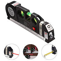 Лазерный уровень нивелир Laser Level Fixit Pro 3 в 1 с встроенной рулеткой и жидкостным уровнем LDT bs