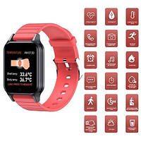 Смарт годинник Smart Watch T96 стильний із захистом від вологи та пилу з вимірюванням температура тіла. PC-564 Колір: червоний