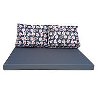 Комплект водоотталкивающих подушек для паллет-дивана PEACH BLOSSOM 120x80x10/120x60x20