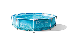 Каркасний басейн для всієї родини intex, басейн інтекс круглий сімейний, басейн для приватного будинку