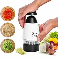 Ручной измельчитель продуктов для кухни с контейнером Slap Chop AD10-9 / Механическая овощерезка кухонная bs