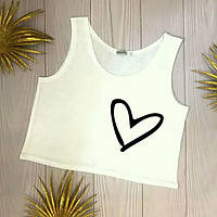 Жіночий літній топ з сердечком