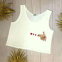 Жіночий літній топ з модним принтом