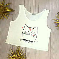 Жіночий літній топ з котиком