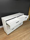 Комод на 8 шухляд з ручками білий шириною 124 см, фото 4