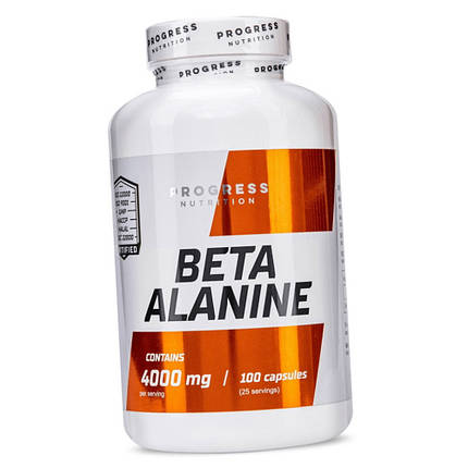 Бета-аланін Progress Nutrition Beta Alanine 4000 mg 100 капс, фото 3