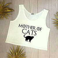 Жіночий літній топ з притном Mother of cats