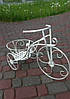 Підставка для квітів велосипед білий, фото 6