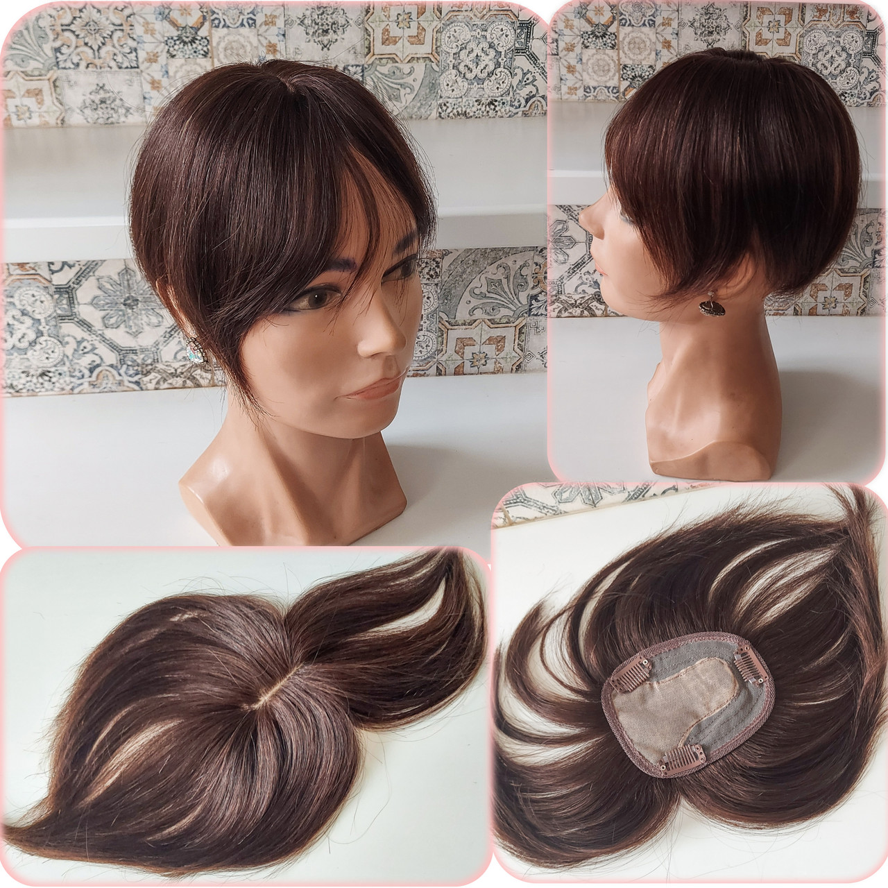 Накладка з натуральних волосся на потилицю, моно-система MELIA 8"-4, фото 1