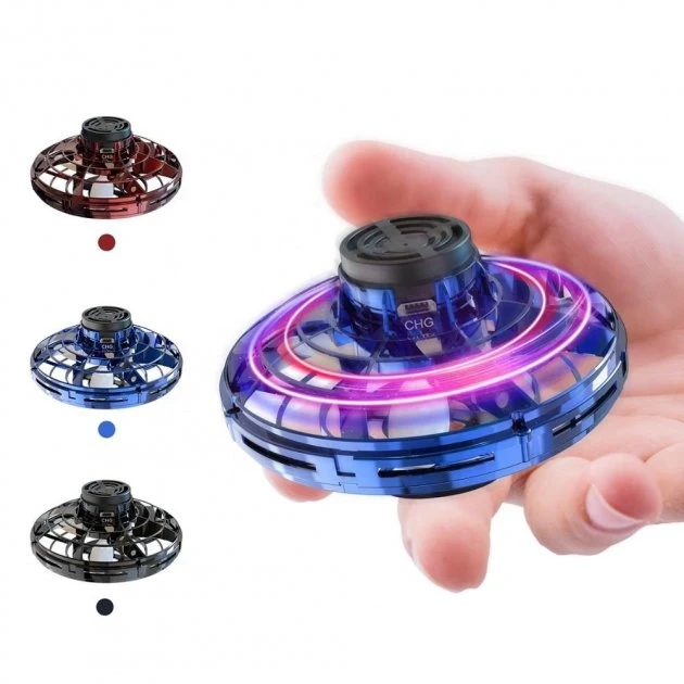Летючий спінер Flying Fidget Spinner з підсвіткою синій