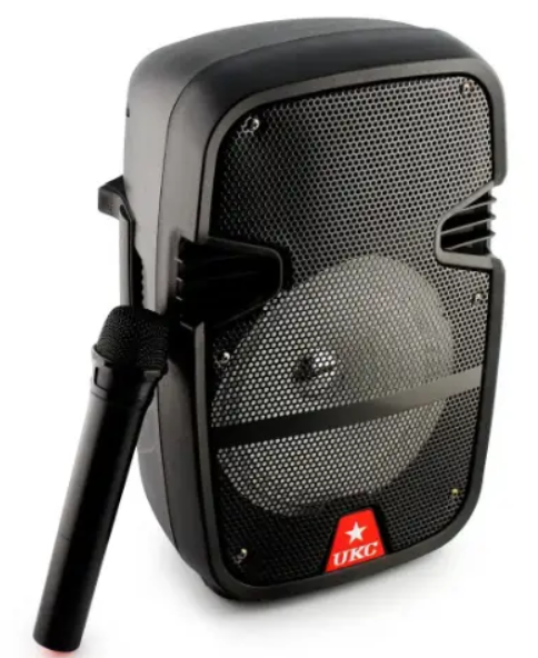Портативна колонка UKC 8/HS-008BT на акумуляторна з мікрофоном, пультом, Bluetooth