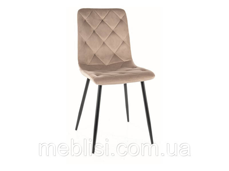 Стул темно бежевий JERRY VELVET BL.40 (Польша Signal)