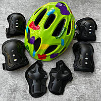 Фирменный комплект защиты, шлем наколенники, налокотники, перчатки детская защита для роликов