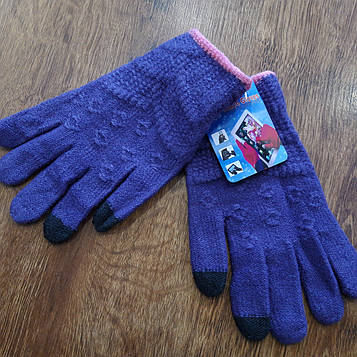 Теплі жіночі в'язані сенсорні перчатки "Touch GLOVES"