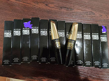 Водостійка туш для вій суперстійка «Power style Об'єм 24 години» Ейвон Повер Стей