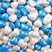 Декор цукровий Dr.Gusto Серця перлово-блакитні великі (25 г.)