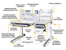 Дитяча зростаюча стіл парта для школяра | Mealux Sherwood G, фото 3