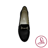 Класичні жіночі шкіряні лофери чорного кольору “Style Shoes”, фото 6