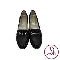 Класичні жіночі шкіряні лофери чорного кольору “Style Shoes”, фото 7