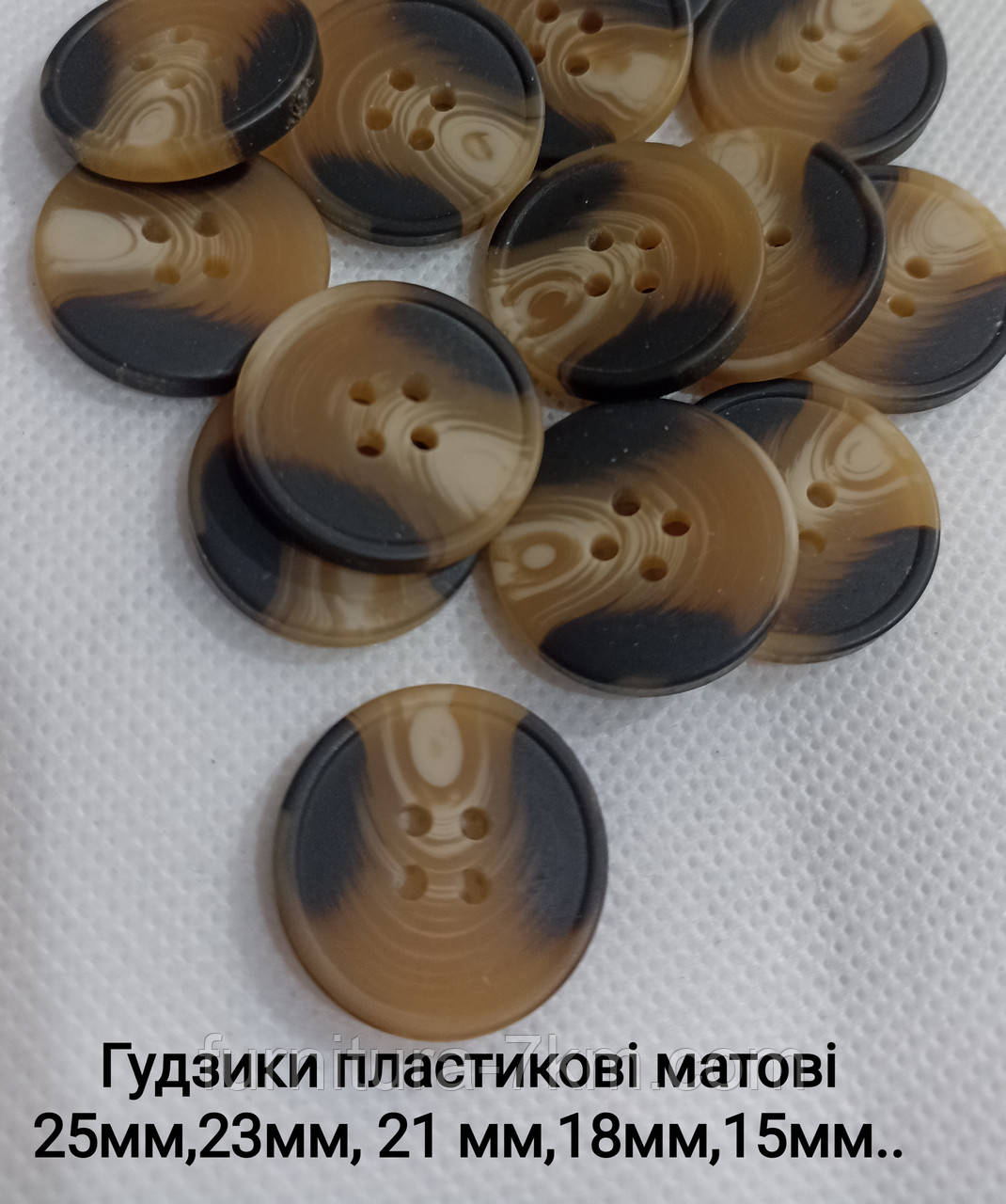 Ґудзики рогові, 18 мм
уп.-10000 шт., фото 1