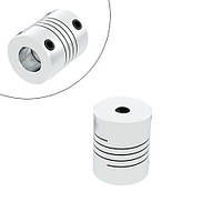 Гнучка муфта 5x8мм крокового двигуна 3D-принтера, алюміній, розмір 30x25 мм