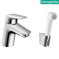 Змішувач для умивальника HANSGROHE LOGIS, гідрозатвір. + гігієнічний набір