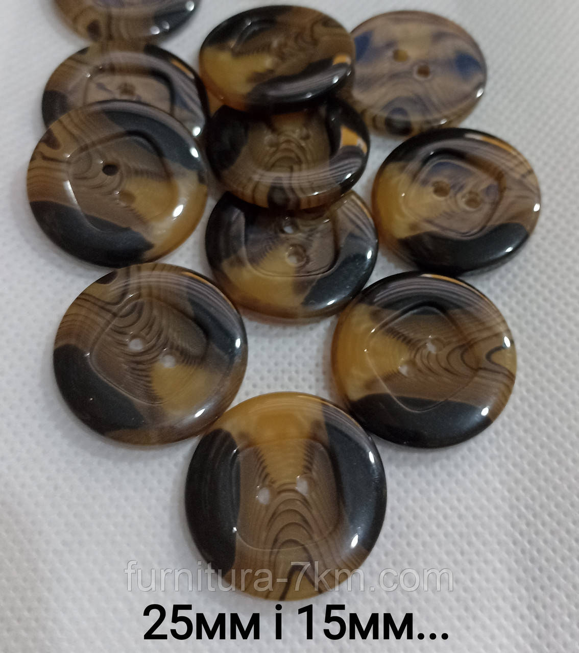 Ґудзики рогові,25 мм. паковання.-200шт., фото 1