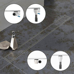 Трап для душа лінійний 60 см під плитку Aquabad SDS Pro сифон Viega