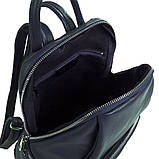 Рюкзак жіночий із натуральної шкіри темно-синій, фото 3
