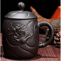 Чашка "Парний дракон" чорна 400 мл. 12*9*14см.