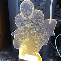 Светильник с 3D эффектом led лампа Ночник Человек-паук