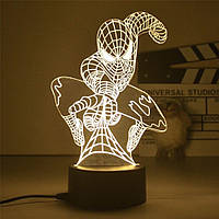 Світильник Marvel із 3D ефектом Людина-павук Хіт продажу!