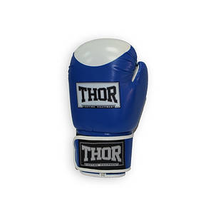 Рукавиці боксерські THOR COMPETITION 12oz / Шкіра /синьо-білі, фото 3