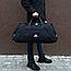 Дорожня спортивна чорна сумка з плечовим ременем. Сумка для поїздок, фото 3