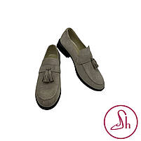 Класичні замшеві лофери бежевого кольору “Style Shoes”, фото 4