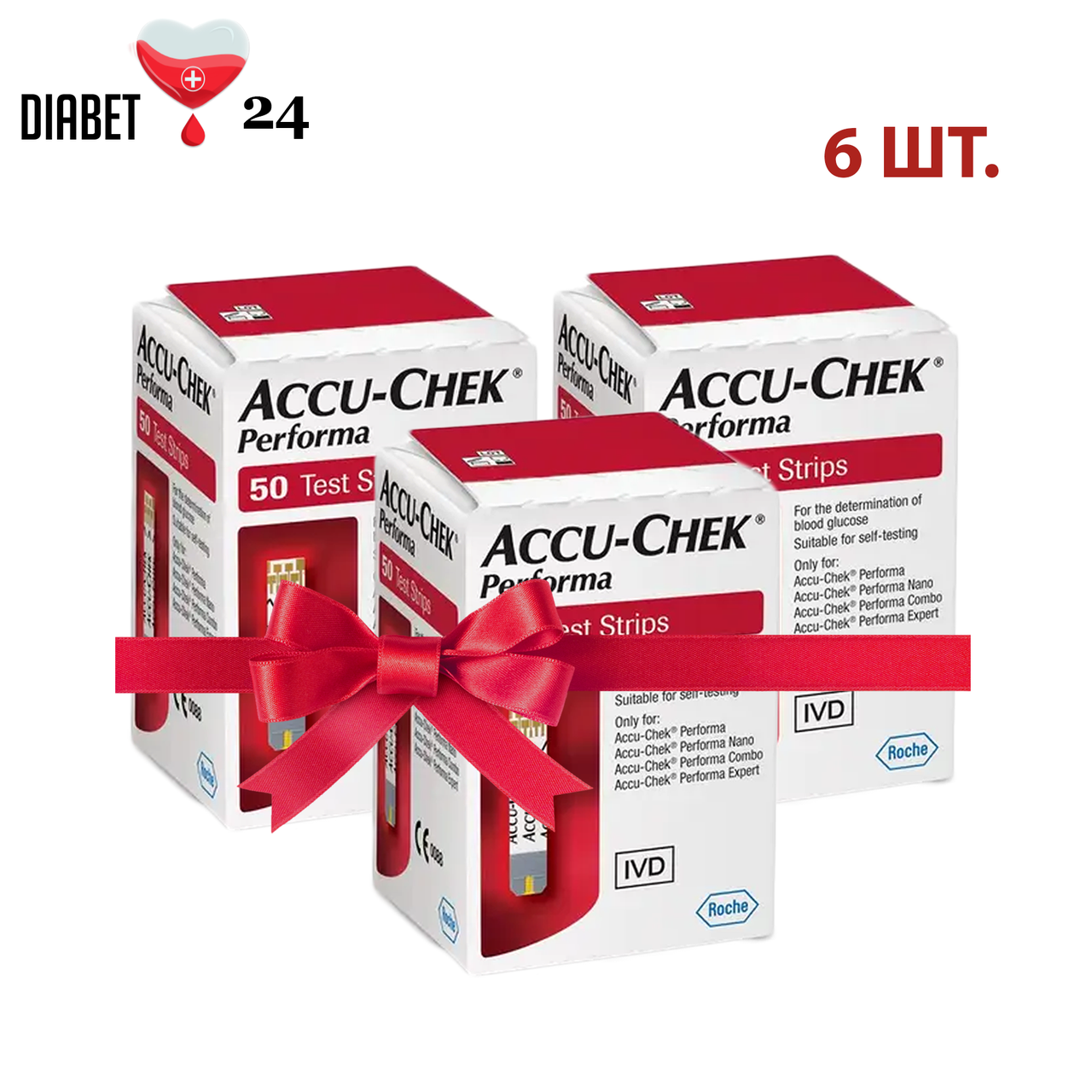 Тест-смужки Акку-Чек Перформа (Accu-Chek Performa) 50 шт. 6 паковань