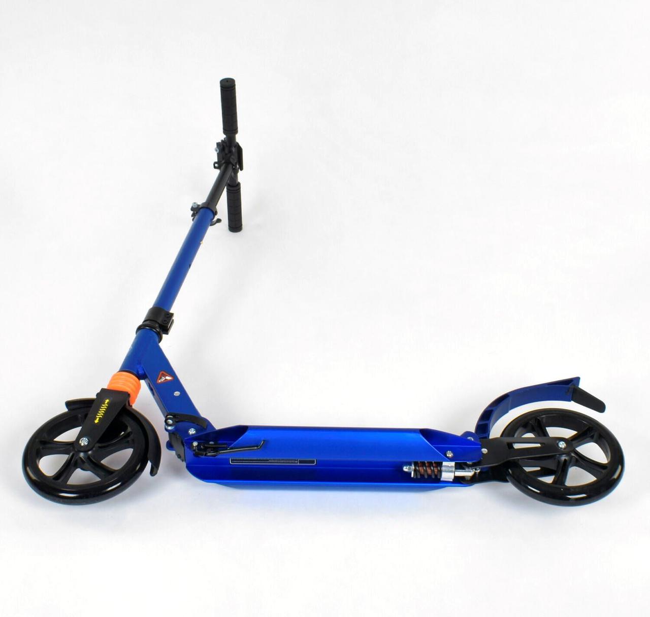 Best Scooter дитячий складаний двоколісний самокат з двома амортизаторами (синій)
