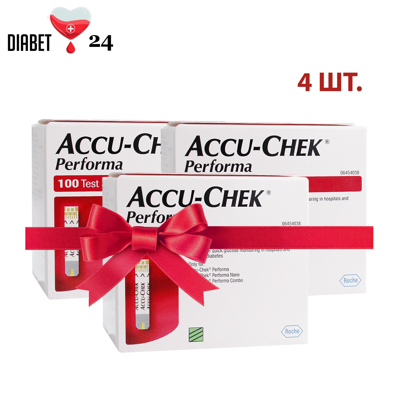 Тест-смужки Акку-Чек Перформа (Accu-Chek Performa) 100 шт. 4 паковання