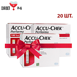 Тест-смужки Акку-Чек Перформа (Accu-Chek Performa) 100 шт. 20 паковань